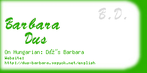 barbara dus business card